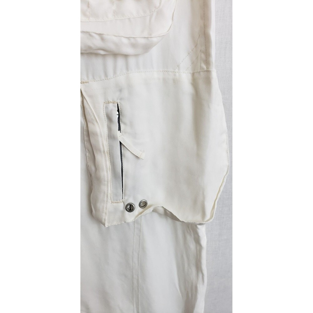 Johnny Was Pete & Greta Marika Cargo Pants Button Zipper Front White Y2K - Picture 9 of 13